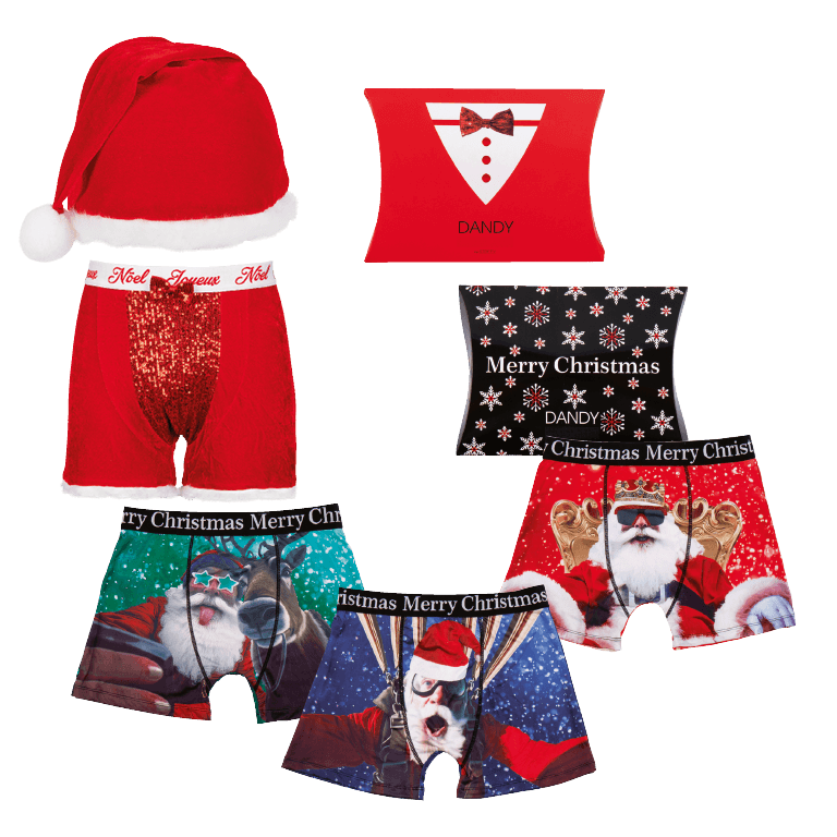 Assortiment kerstboxers voor heren met geschenktasje