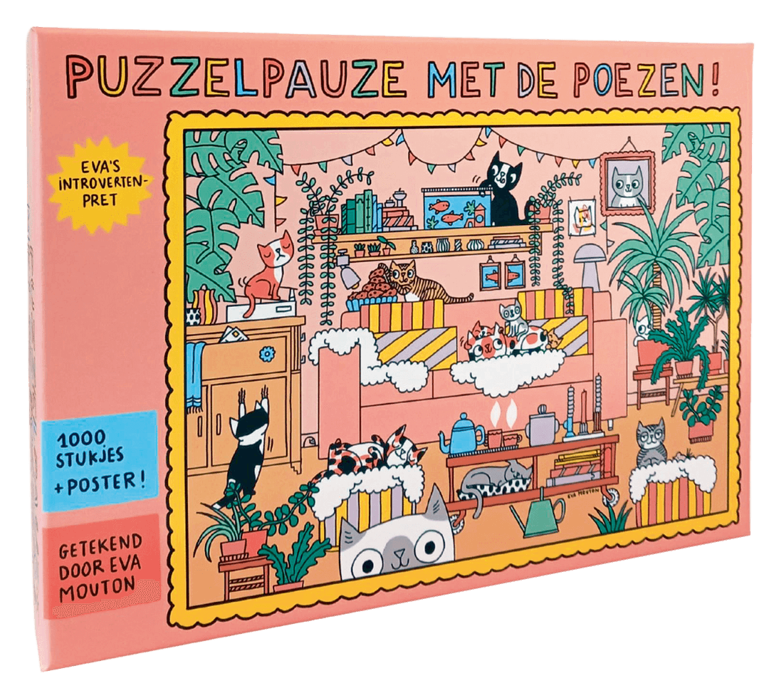 Eva's introvertenpret: Puzzelpauze met de poezen!